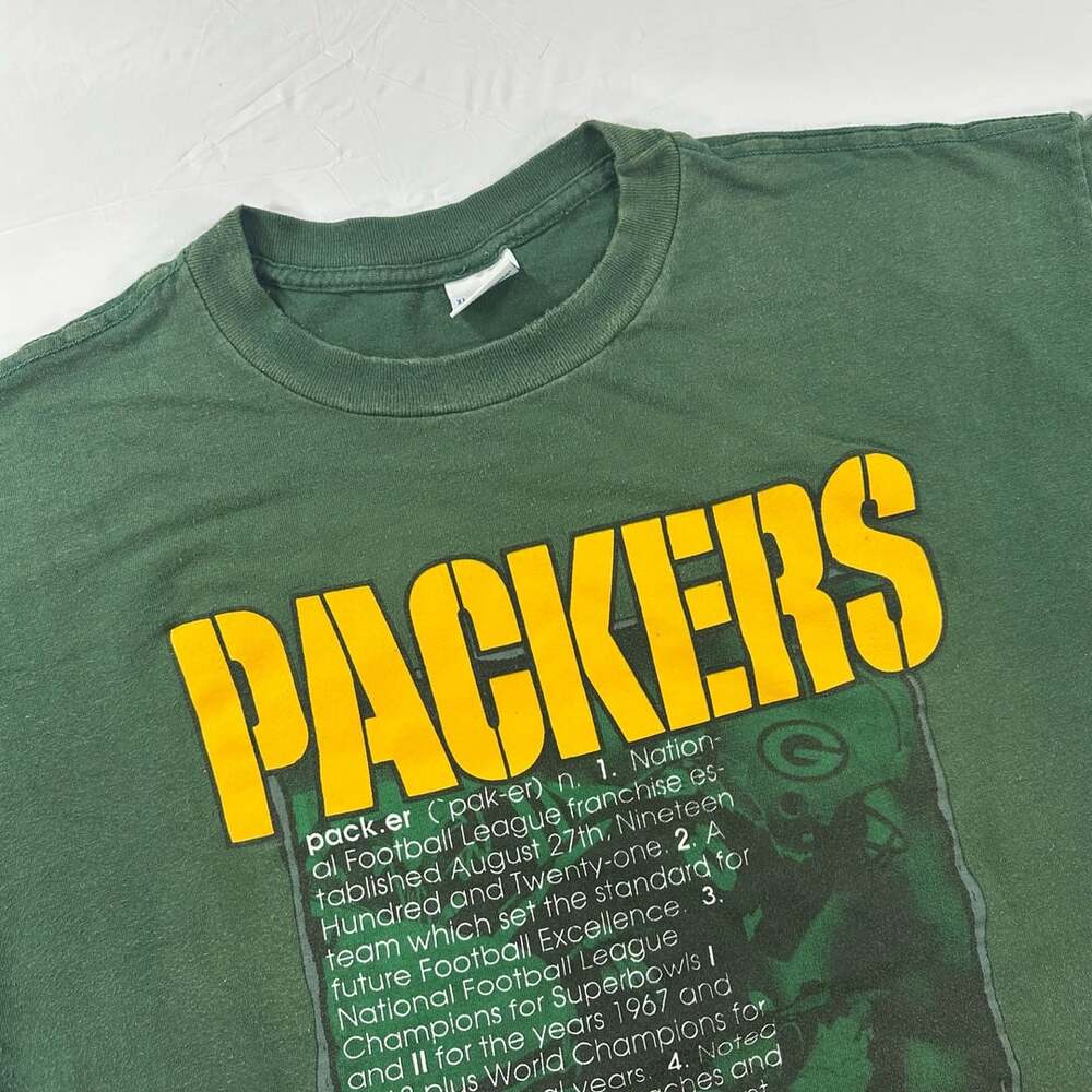 Vintage 90 Salem Sportswear Green Bay Packers Single Stitch Shirt XL Made in USA